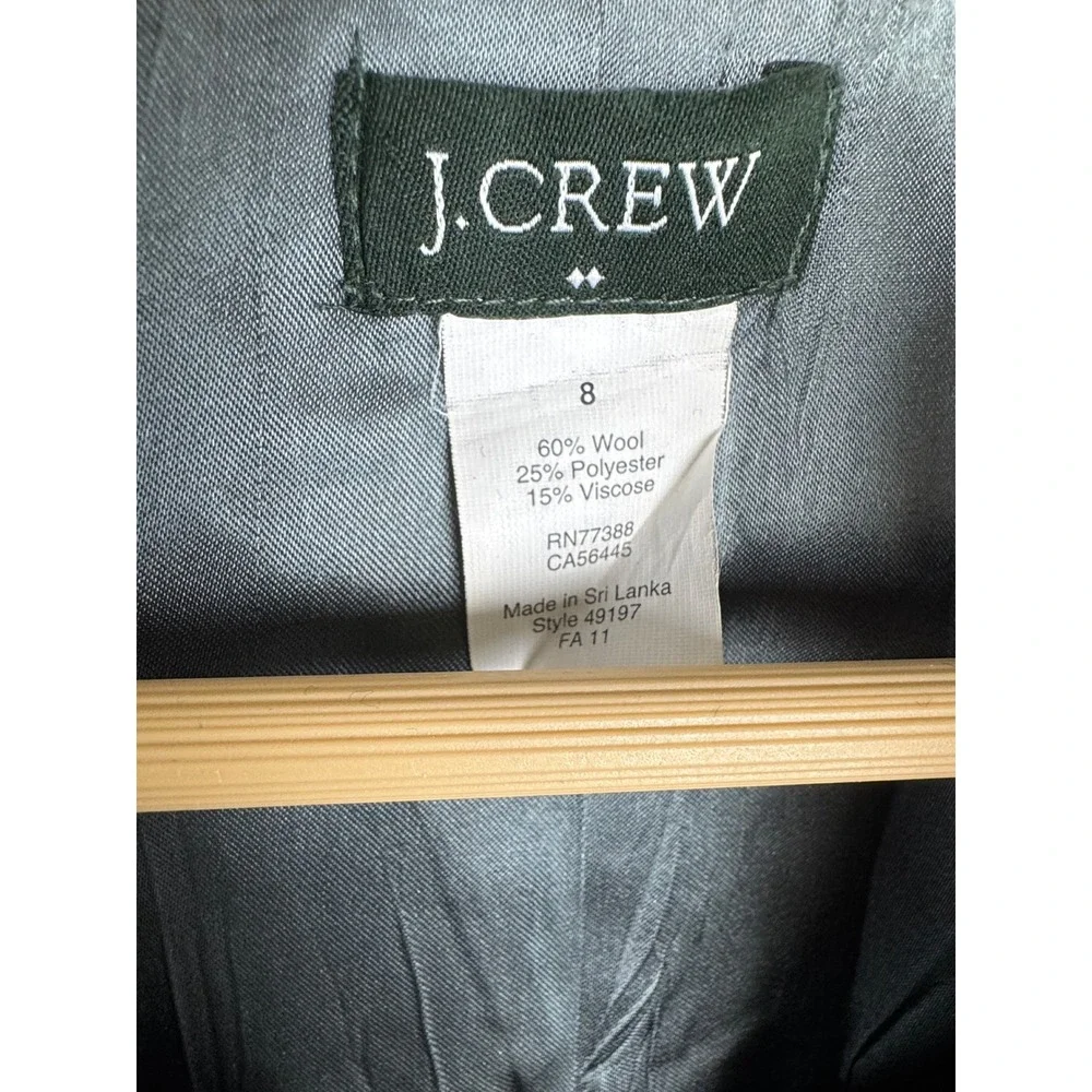 J Crew Y2K Navy Wool Military Peacoat Womens 8 Gold Buttons Double Breasted